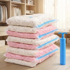 ERTY 이불 압축팩 6장 펌프 포함, 1세트, 6개입