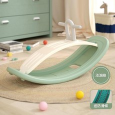 兒童平衡板室內蹺蹺板, 搖馬蹺蹺板 淡湖綠, 1個