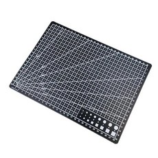 DIY 작업용 PVC 커팅 매트 재단 판 눈금자 패드, A3 블랙 1개