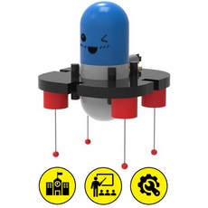 5인세트 우주선 진동로봇 편축모터 로봇만들기키트 diy 돌봄교실 원리