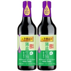 이금기 저염 생추(生抽) 간장 양조간장 원산지 중국, 600g 병 2개, 600g, 1개