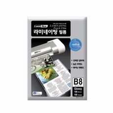 코팅지 B8 65x95mm 100매입 라미에이스 100mic 무광 기계 셀프코팅지