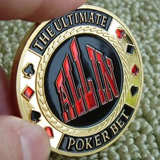 카지노 포커 카드 가드 보호대 금속 칩 행운의 동전 딜러 게임 기념품 수집 선물, 3. 4