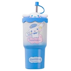 StarR 산리오 피규어 빨대 보온 텀블러, 1개, 580ml, 시나모롤