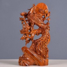花梨木 喜上眉梢 整木精雕擺件, 如圖所示, 1個