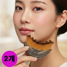 로베안 리프팅 브러쉬 브이라인 얼굴 마사지기 2개 1세트, 브라운