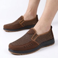 지디오 남성 메쉬 슬립온 3CM 키높이 스니커즈 로퍼 단화