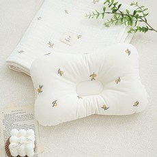 마롤로뜨 프린팅 유아 짱구베개, 1개, 싱싱올리브