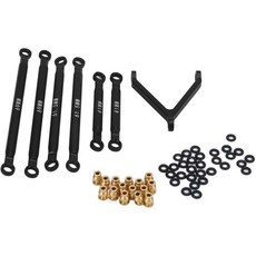 RC 카 섀시 링크 로드 알루미늄 합금 업그레이드 부품 124 크롤러 레드, 검정