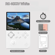 ANBERNIC RG 40XXV 레트로 핸드 헬드 게임 콘솔 64 비트 Linux 40 ''IPS 스크린 WIFI 256G PSP RGB 조이스, 01 China Mainland, 04 64G 128G8K Games, 05 White