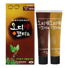 오디코디앤(튜브형) 80g / 피부 비자극 시험 완료 뽕나무 새치 염색약, (새치/백모용) 진한갈색, 1개