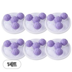 아띠꼴로 6개1세트 먼지싹쓸 통돌이 세탁기 먼지 거름망 세탁 먼지망, 1세트, 클로버퍼플
