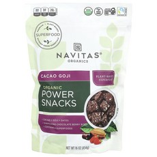 즐거운겨울입니다 Navitas Organics 유기농 파워 스낵 카카오구기자 454g(16oz) 화이트크리스마스를위해, NavitasOrganics유기농파워스낵카카오구기자45