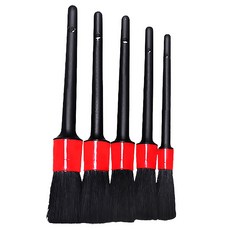 汽車縫隙刷 洗車工具 多功能清潔刷 美容刷 車用鋁圈刷 輪胎刷 美容軟毛刷 汽機車毛刷 輪胎刷子 手把清潔, 1個, 五支裝