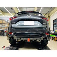 Mazda 馬自達 2022-2024年 CX-5 二代 小改款 空力套件組：前下巴、側裙、後下巴，提升運動外觀, 1個, 2022-2025年 亮黑-後下巴