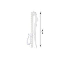 품질 커튼 걸이 한국식 신축 리프트 조절 후크 화이트 PP 플라스틱 POM 프리미엄 S 후크, 9cm, 8개, 1개