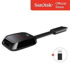샌디스크 QuickFlow USB-C 타입 microSD카드 리더기 + A젠더, 1개, 블랙, SDDR-B751 1개, 블랙, SDDR-B751