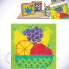 데코샌드 액자만들기 과일 샌드드로잉 샌드아트