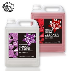 Q-STAR 柏油鐵粉去除劑 含噴罐2支 超商取貨 輕鬆洗車保養, 1個, 柏油全乳化2公升+鐵粉去除劑2公升, 2L