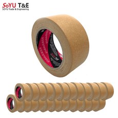 소유 크라프트 택배 이중접착 종이 박스 테이프 40M, 25개