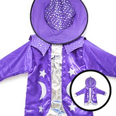 마법사 의상 파티 퍼플 할로윈 축제 유아 남녀공용 의상세트 아동 코스튬