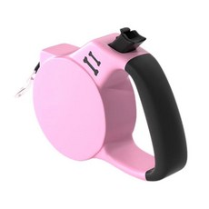 개폐식 가죽끈 중형 대형 자동 견인 로프 벨트 애완 동물, 1개, 1. 핑크