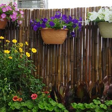 대나무 울타리 휀스 옥상 주택 테라스 상품 조경 발코니 탄화대나무 높이 1m x 길이 1m