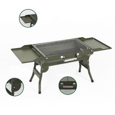 Duocanjy 휴대용 접이식 그릴, 녹색, 1개