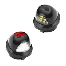 HERCOO 번호판 라이트 화이트 LED 태그 레드 네온 튜브 플레이트 램프 어셈블리 포드 F150 F250 F350 F450 F550 슈퍼 듀티 레인저 링컨 LT, Bla