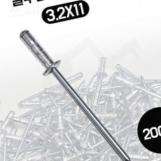 브라인드 알루미늄 리벳 못 철판 고정 자동차 외장 3.2X11, 1개