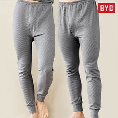 BYC 남자 더 따뜻한 삼중보온 순면 내복 하의 2매