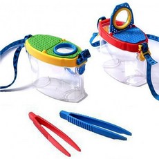 JU 휴대용 어린이 채집도구세트 돋보기 집게 포함 곤충 식물 생물 관찰학습 필수품