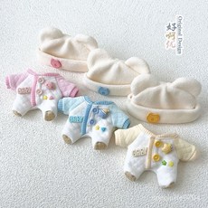 臺灣出貨 10cm娃衣 棉花娃娃 娃衣 原創娃衣10/15/20cm正版棉花娃娃衣服爬服套裝聖誕禮物 娃娃裝 娃娃配件, 1個, 小熊帽（只有帽子）,10cm(娃衣不含娃娃)