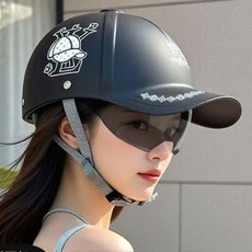 야구모자헬멧 오픈페이스 여름 하이바 경량 소두핏 스쿠터 오토바이 바이크 자전거 핑크