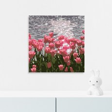 플레이어바웃 DIY 바다빛 튤립 명화그리기 세트 유화 20 x 20cm, 바다빛 튤립 (BX3083), 1개