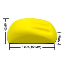 5/6인치 훅앤루프 핸드 샌딩 홀더) (목공용 마우스형 1/2개 및 원형 샌드페이퍼 훅백 블록 홀더, 1Pcs 6Inch Mouse
