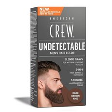 American Crew Undetectable 남성용 헤어 컬러 | 라이트 미디엄 브라운 데미 퍼머넌트 헤어 염료 | 자연스러운 그레이 커버리지 남성용 005 라이트 미디엄, 003 다크 브라운