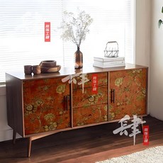 빈티지 꽃무늬 시트지 가구리폼 셀프 인테리어 엔틱 자개, E. 진한빨강 (53x300cm)