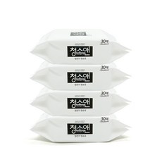 청소앤 정전기 청소포 20x30cm 표준형 건식 잘붙는재질 30매 4팩, 4개