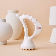 비바 올인원 세라믹 하프 괄사 마사지기, 퓨어 화이트, 1개