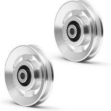 체육관 장비용 RitFit 알루미늄 풀리 휠 2PCS6PCS 세트 파워 랙 부착 가정용 체육관용 90mm 합금 베어링, 2 PCS