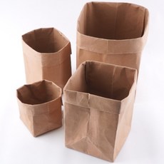종이수납함 다용도수납함 크래프트종이바스켓 크래프트 종이 바스켓, 1개, M