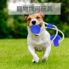 狗狗拔河啃咬磨牙petmolar玩具球大型犬大狗寵物互動玩具, 1個, 圖片色