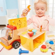 영유아 공구싣고 달리는 미니트럭 완구공구 아빠역할놀이 공구상자 장난감, 1개
