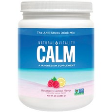 Natural Vitality Calm 네츄럴바이탈리티 캄 드링크 라즈베리-레몬맛 Anti-Stress Drink 20oz(567g), 567g