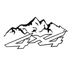 산악 오프로드 어드벤처 비닐 데칼 트럭 스티커 방수 자동차 외부 장식, 1개, 1. 검정색