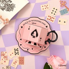 디즈니 하트여왕 머그컵 250ml + 소서 세트, 블랙 + 핑크, 1세트