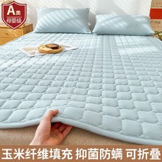 시원한 냉감패드 여름패드 침구 침대 누빔 쿨패드 순면, 싱글 120x200cm, A급 -청산 블루