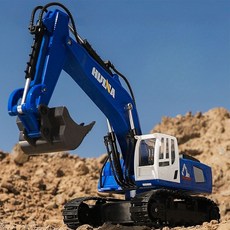 HUINA 1558 후이나 원격 11채널 포크레인 굴삭기 RC 중장비 1대18, 화이트-블루, 1개