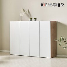 보루네오 키첸 주방수납장 1600 H세트 깊은 부엌 키큰 팬트리장 선반, 오크화이트 KCS21